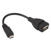 Cabo Micro USB OTG para Celulares Android (Preto, 14cm)